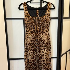 Classic Dolce Gabbana dress with leopard print